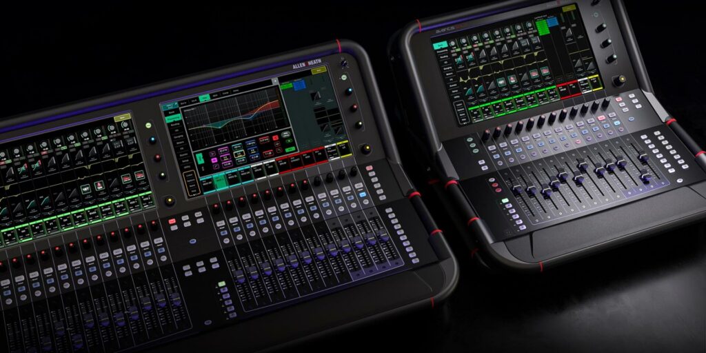 Allen & Heath Avantis 96-Kanal-Digitalmischpult mit dualem Touchscreen-Interface für Live-Sound