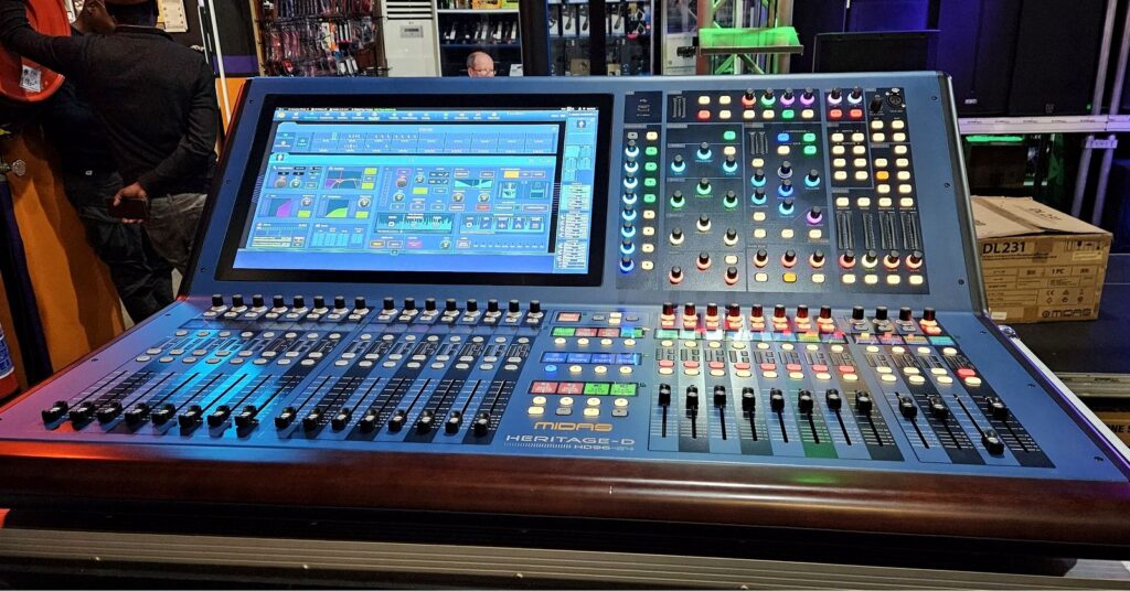 Midas HD96 digital mixing console as a flagship option for arena and festival touring