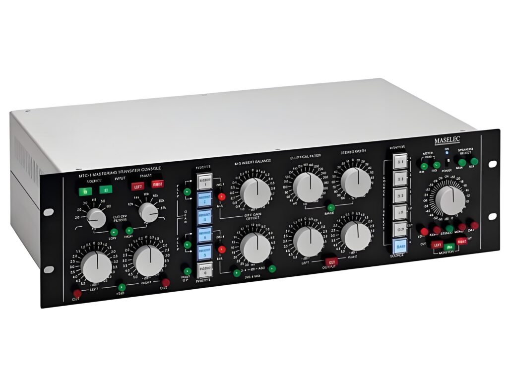Maselec MTC-1 boutique analog mastering transfer console front panel detail