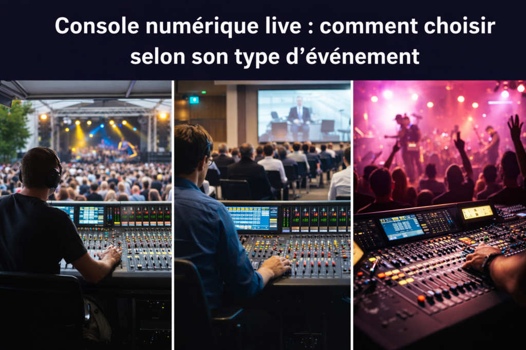 Choisir sa console numérique live selon l'événement