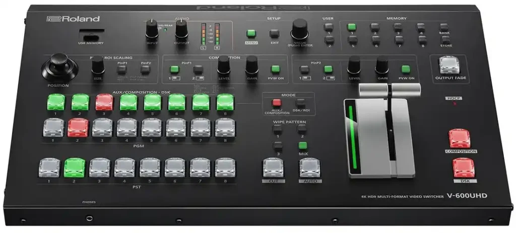 Roland V-600UHD, console de mixage vidéo professionnelle pour production liv