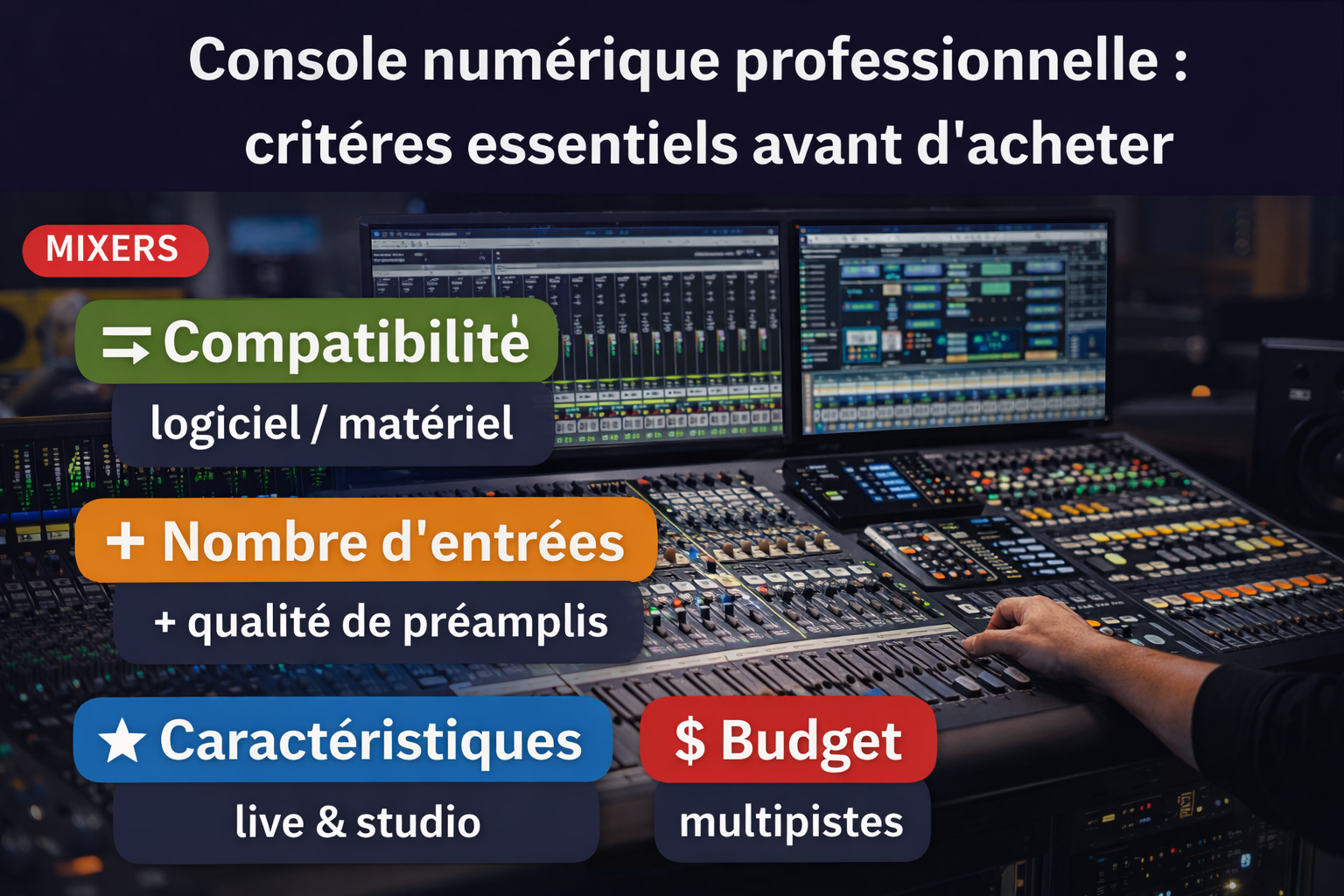 Console numérique pro 2026 - 5 critères essentiels de choix